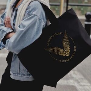 Victoria's Secret Fashion Show 2025 Tote with Gold Rhinestone Logo